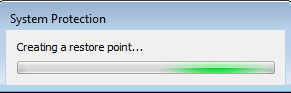 Create a restore point-Windows7-5