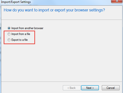 Export and Import Bookmark IE2