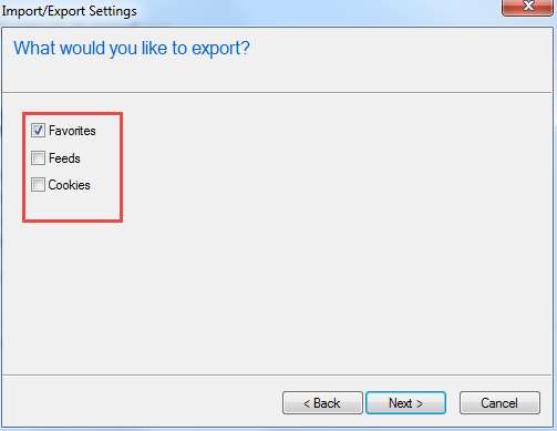 Export and Import Bookmark IE3