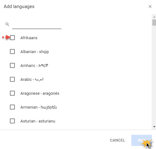 language Google Chrome3