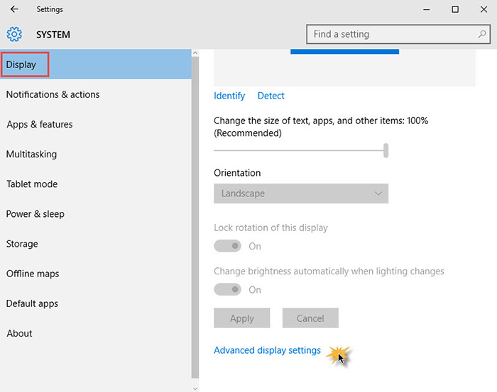 Advance Sizing Windows 10 Menu -2