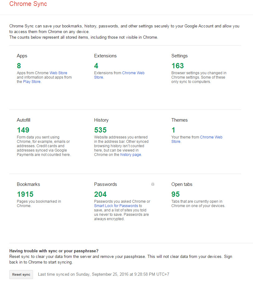 Sync Data Google Chrome 3