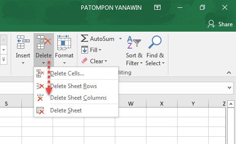 Delete Column Row Excel Blank Data